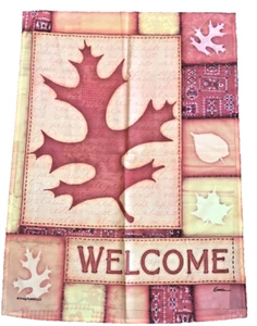 Welcome Autumn/Fall Leaves Decor Flag / Banner 27 X 37 in D205 - Picture 1 of 5
