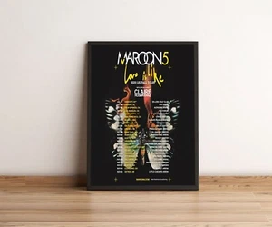Maroon 5 Love Is Like 2025 US Fall Tour Poster - Picture 1 of 5