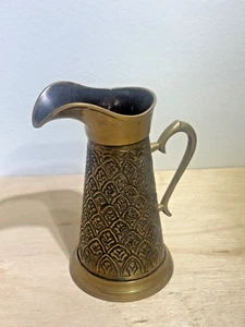 Antique SAMBONETÉ ITALIAN Studio Art Pitcher with some Brass | 10" Tall | NICE - Picture 1 of 15