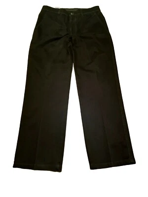 Брюки мужские Hiltl ZE500 размер 32x29 черные Chinos клапан задние карманы повседневные плоские спереди - Изображение 1 из 4