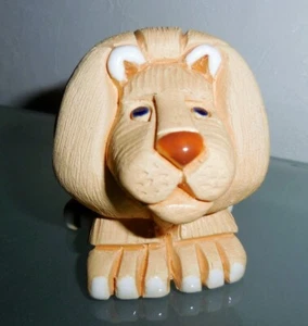 VINTAGE ART POTTERY FIGURINE LION KING FIGURINE ARTESANIA RINCONADA - Imagen 1 de 5