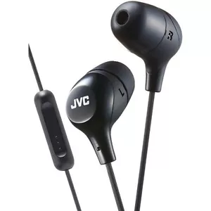 JVC HAFX38MB Marshmallow Inner-Ear Headphones with Microphone (Black) - Picture 1 of 3