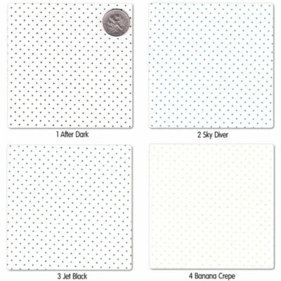 SOFT COTTON CLOTH WORK DRESS DOLL FABRIC 1MM MINI PIN POLKA DOT DOTTY WHITE 58"W - Image 1 of 2
