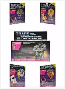 Hot Transformers G1 Five STUNTICONS FORM MENASOR MOTORMASTER DRAG STRIP/WILDRID - Picture 1 of 15