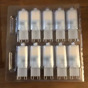 (10) G9 LED Bulbs Non-Dimmable 2W G9 Halogen Equivalent 2700K Soft Warm White - Picture 1 of 7