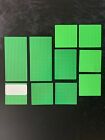 Lot x10 GREEN LEGO BASE PLATES, 16 x 16 Stud (x7), 16 x 32 (x2), Road Plate