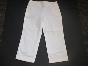 Nuevo Con Etiquetas Ann Taylor Blanco Capris Talla 2P 2 Pantalones Pequeños Elegantes Recortados j48 - Imagen 1 de 6
