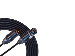 Mogami Quad #2534 Neutrik XLR Black/Gold Microphone Cable 10 ft - Picture 1 of 3