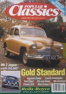 Popular Classics 01/1993 featuring Vauxhall, Lincoln, Ford Capri, Mini Cooper MG - Picture 1 of 2