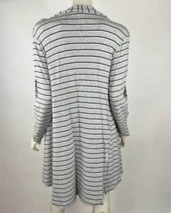 LNA Striped Open Front Cardigan Women XS EUC Slit Long Sleeve Stretch Sweater - Picture 1 of 13
