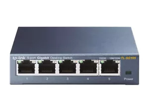 TP-Link TL-SG105 5-Ports Gigabit Netzwerk Switch 2000 MBit/s Vollduplex Metallge - Bild 1 von 3