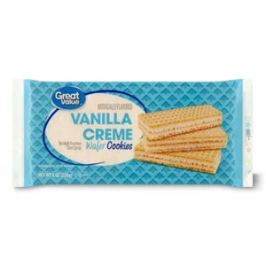 Great Value Vanilla Flavor Wafer Cookies, 8oz - Picture 1 of 6