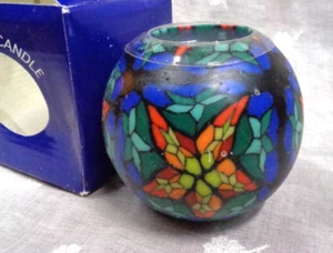 Atalanta Giftware GLOWING CANDLE ~ New Old Stock ~ Mosaic Star - Picture 1 of 13