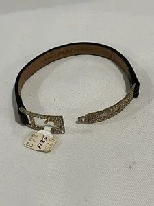 Armband mit Kristall und italienischem Lederschnalle 6,75 Zoll - Bild 1 von 4