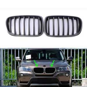 Car Front Matte Black Grille Grill Grilles for BMW F25 X3 11-14 12 2013 B00B - Foto 1 di 6