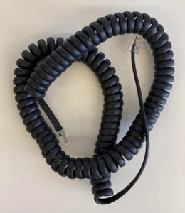 Telefonhörerkabel für schnurgebundenes Telefon Schwarz / Anthrazit extra Lang - Picture 1 of 1