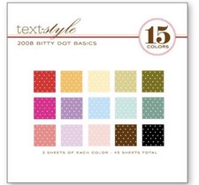 RARE! Papertrey Ink 2008 BITTY DOT 8X8 Paper Pad Patterned Polka Dots Cardstock