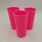 Tupperware Tumblers 9 Oz. Set Of 3 Hot Pink Color-Vintage