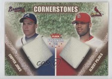 2002 Fleer Platinum Cornerstones Numbered /2000 Albert Pujols Chipper Jones HOF
