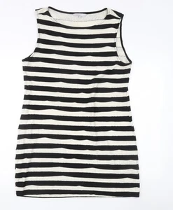 Red Herring Women's Black Striped Shift Dress Size 16 - Picture 1 of 12