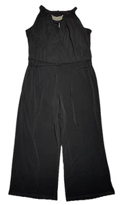 Vince Camuto Black Sleeveless Wide Leg Jumpsuit With Silver Metal Decor Size 1x - Picture 1 of 18