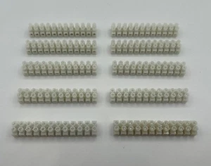 10 Pack 8MM  12 Position Dual Row Terminal Strip Screw Terminal Barrier Block - Picture 1 of 2