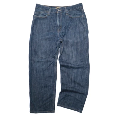 Jeans Levis Silver Tab vintage para hombre 33x30 bajos y sueltos rectos azul oscuro lavado Foto 1 de 4