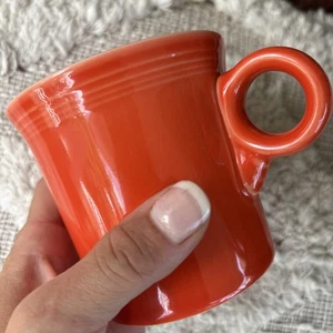 Radiant Vintage Homer Laughlin Fiesta Neon Orange 10 Ounce Mug Cup Vase MINT - Picture 1 of 8