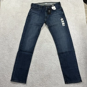 Pantalones de mezclilla rectos ajustados elásticos activos cintura flexible movimiento Lee 34x34 nuevos con etiquetas - Imagen 1 de 23