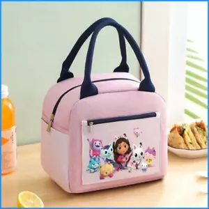 Gabby Dollhouse Lunch Kids Thermal Cooler Bag School Lunch Box Picnic Tote Bag - Picture 1 of 7