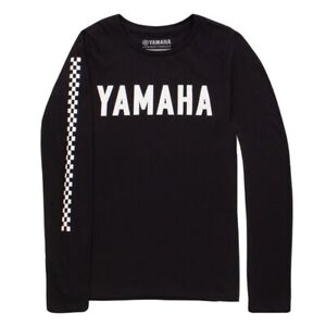 Genuine Yamaha Motorcycle Women's Relaxed Long Sleeve T-Shirt Black L LG Large