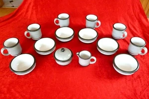 Dansk Design Stripe 14 tlg. Kaffeebecher Tassen Müslischalen Dessertschalen - Bild 1 von 8