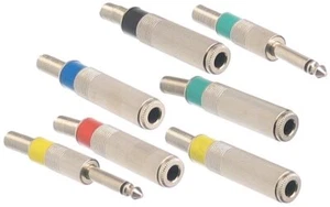 6.35mm 1/4"inch Mono Male / Female Jack for cable mounting with Color Marker - Picture 1 of 11