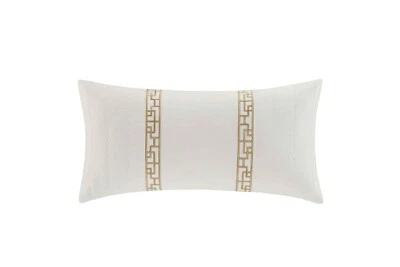 Natori Ming Fretwork 12" X 22" Oblong Decorative Pillow NA30-1664 - Image 1 of 2