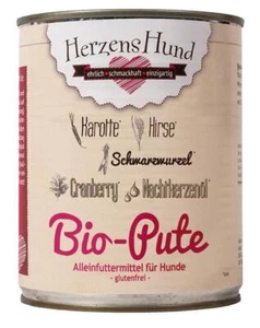 Herzenshund Bio Pute mit Bio Hirse | 6x800g - Bild 1 von 1
