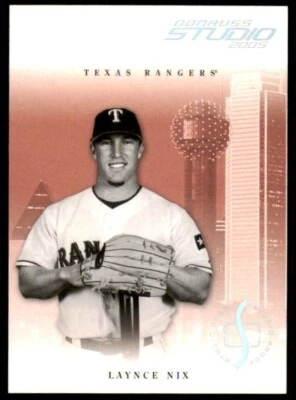 2005 Donruss Studio Proofs Silver #282 Laynce Nix /100 Texas Rangers Parallel - Image 1 of 2