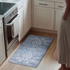Boho Kitchen Mat, 1/2 Inch Thick Cushioned Kitchen Rugs, Anti-Fatigue Non-Slip K - Picture 1 of 6