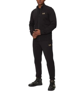 EA7 Emporio Armani Tuta Nero Logo Oro 8NPV60 - Foto 1 di 5