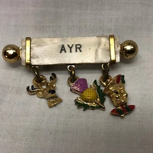 Vintage Ayr Schottland Souvenir Pin - Bild 1 von 5