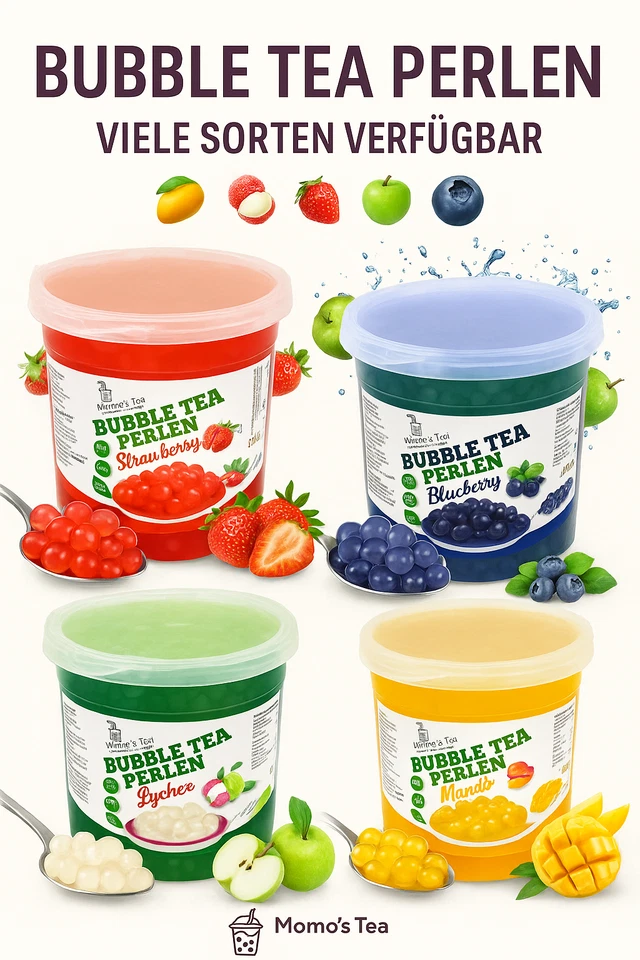 Bubble Tea XXL-Behälter – 1,3kg Popping-Boba Bubble Tea Perlen Popping Boba - Bild 1 von 4