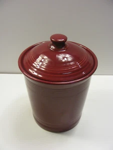 Homer Laughlin Fiesta USA Large 3 Quart Canister w Lid Cinnabar 10" Tall 2-east - Picture 1 of 6