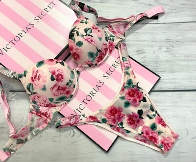 Victoria's Secret Very Sexy Push-up Bra Satin Shine Straps Call Me Rose - Image 1 of 4