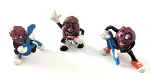 Juego de 3 juguetes Hardee's California Raisins vintage años 80 - Imagen 1 de 6