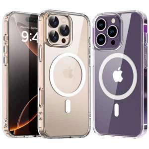 Shockproof MagSafe Case for iPhone 16 15 14 13 12 Pro Max Plus Clear Phone Cover - Picture 1 of 131