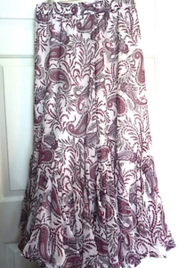 Maxi Falda Para Mujer Talla M LOFT Paisley Godet Cintura Elástica Forrada Primavera/Verano - Imagen 1 de 7