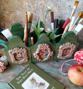 Storage Home Decor Handmade Wooden Organizer Alice in Wonderland Gift for Kids - Picture 1 of 10