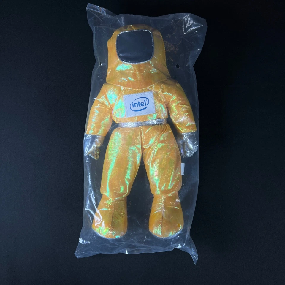 Vintage 1997 Metallic Yellow Intel Bunny People Plus Figure 13" Tall kid toy NEW - Image 1 of 4