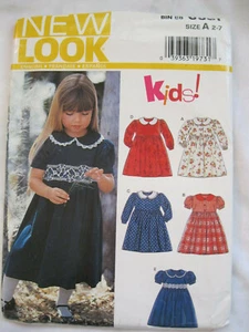 Simplicity 6581 NEW LOOK girl DRESSES size 2-7 21-25breast pattern Uncut 2000s - Picture 1 of 3