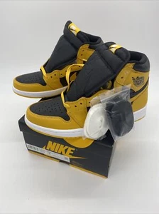 Nike Jordan 1 Retro High OG Shoes Sneakers - Pollen Black Yellow (555088-701) - Picture 1 of 10