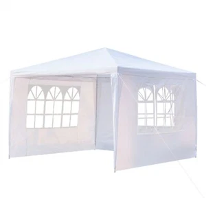 Portable Waterproof 3x3m Tent with Spiral Tubes White Outdoor Canopy Shelter NEW - Picture 1 of 22